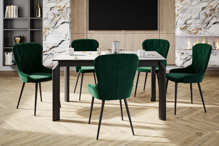 Стол TOSCANA 140 (TOSCANA 140 GOLD CER, BK) TOSCANA 140